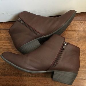 Dark brown booties